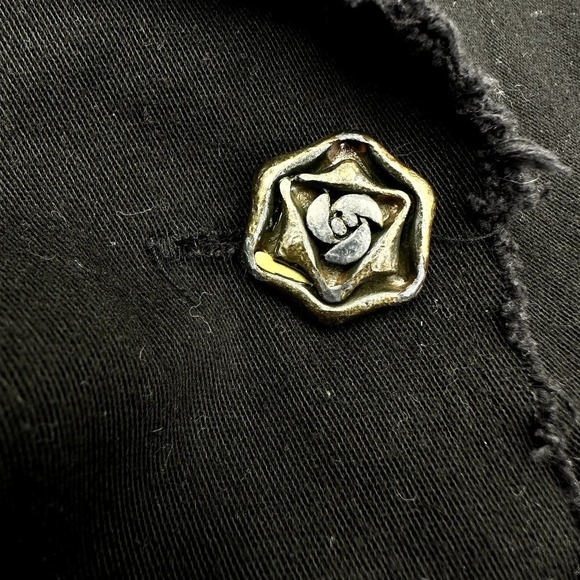 Epitome Frayed Hems Black Blazer Size Small - Picture 7 of 11